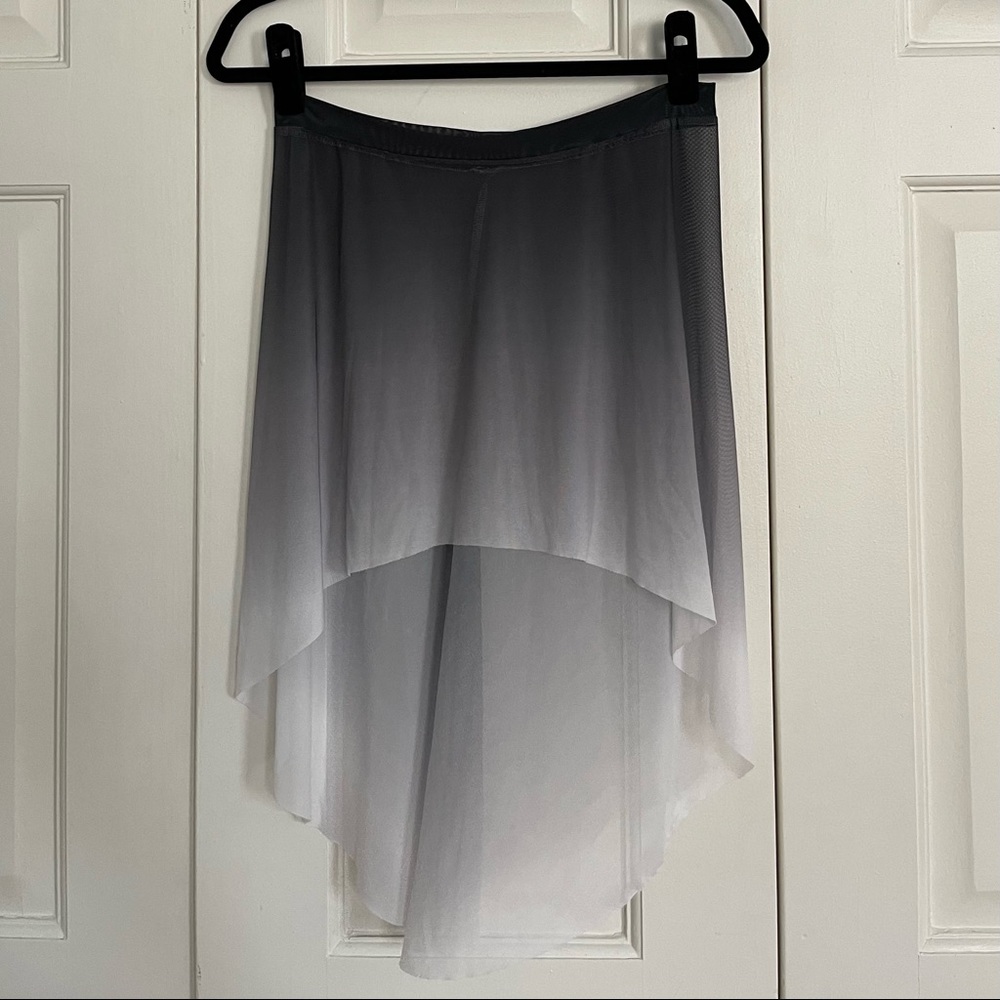 Ballet skirt, black ombré, high-low mesh